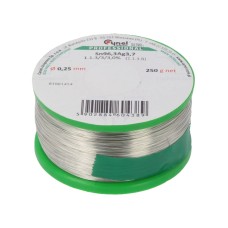 0,25 mm x 250g - ALAMBRE DE SOLDADURA DE PRECISIÓN CON 3% DE FUNDENTE DE SOLDADURA AÑADIDO - SIN PLOMO