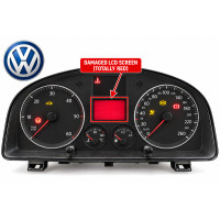 SERVICIO DE REPARACIÓN DE PANTALLA LCD DEL VELOCÍMETRO PARA VOLKSWAGEN VW CADDY CON PANTALLA LCD PEQUEÑA - 1T0920864A / 1K0920861M / 1K0920863B / VDO 92290206 - SEPDISP10