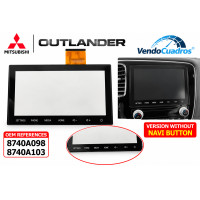 PANTALLA TÁCTIL DIGITALIZADOR DE 8" PARA SISTEMA DE RADIO MITSUBISHI OUTLANDER MK3 2020-2021 – 8740A098 / 8740A103 - SIN BOTÓN NAV